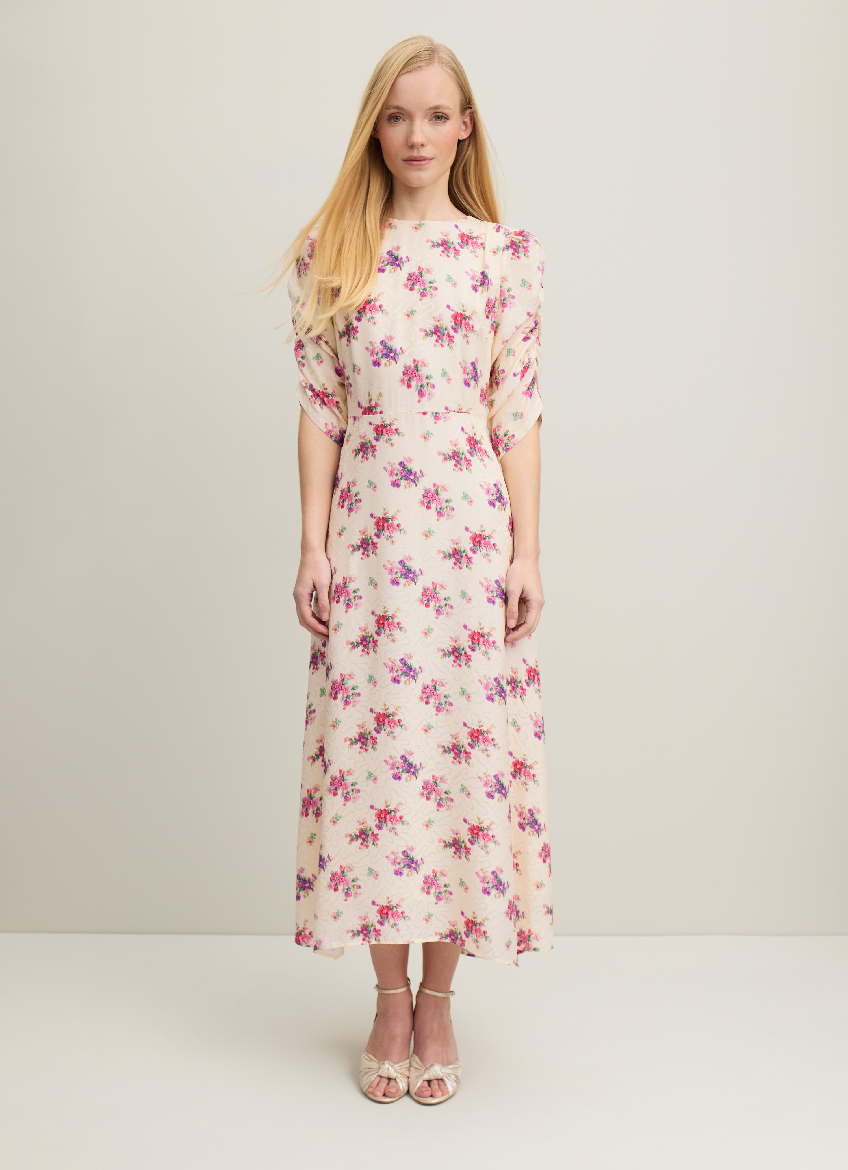 【LK BENNETT】ティリー シルクブレンド フローラルドレス Delilah Bouquet Print Silk Jacquard Dress | The Archive Sale